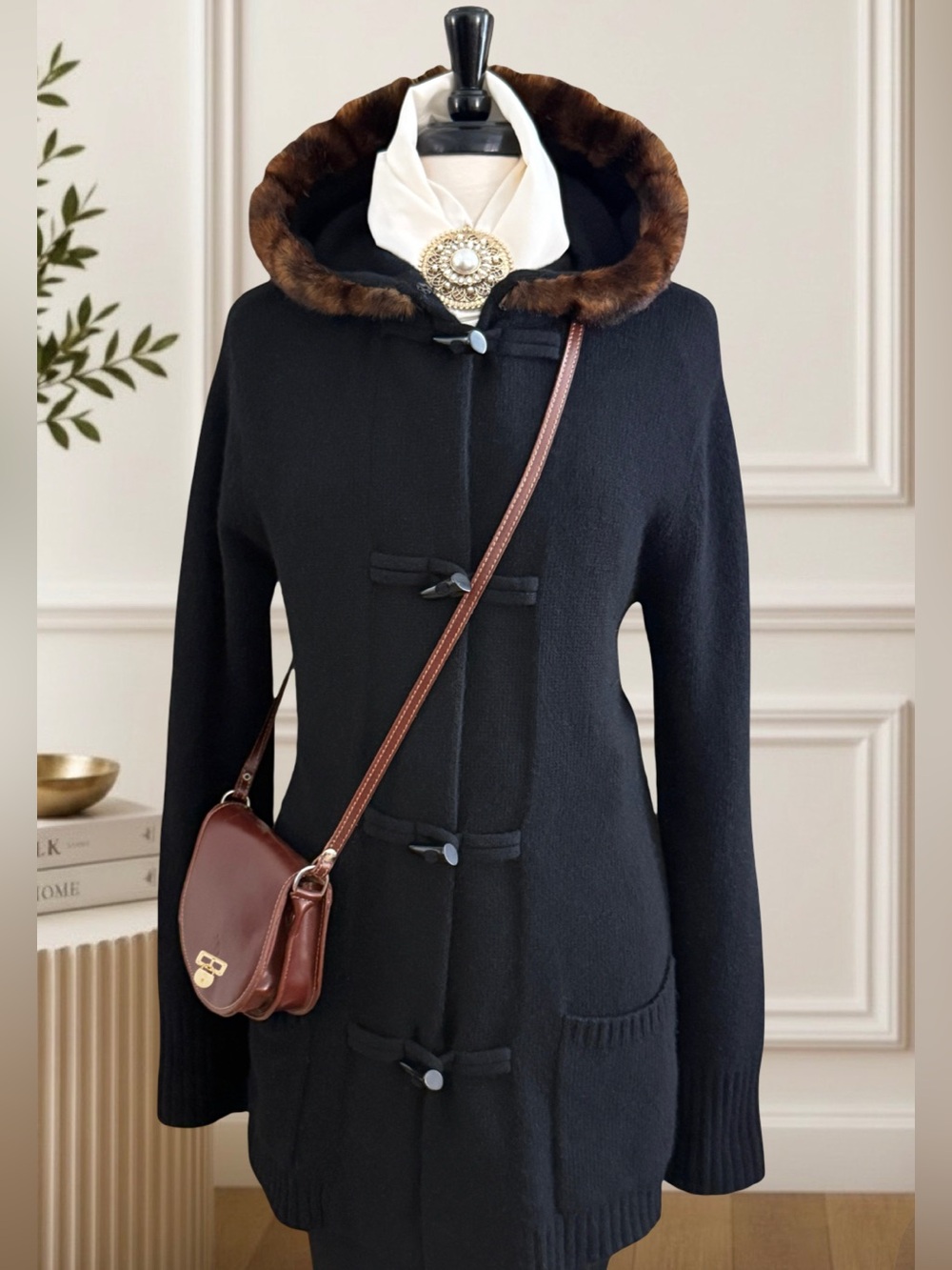 Ralph Lauren Wool Cashmere Long Cardigan Toggle Button Quiet Luxury Preppy Polo